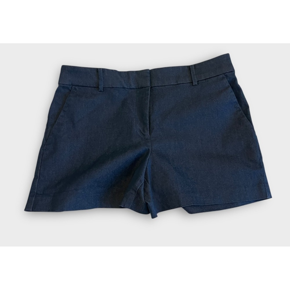 LOFT Navy High-Waist Tailored Shorts